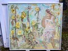 Chasing Sunflowers.  Contemporary Impressionist Oil Painting