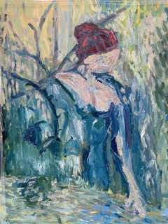 Emerging From The Lake. Contemporary Impressionist Oil Painting