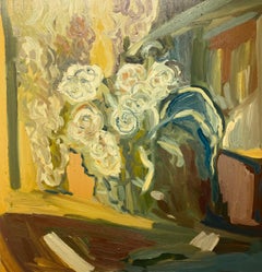 Flora, Of All Flowers (De toutes les fleurs). Peinture à l'huile impressionniste contemporaine