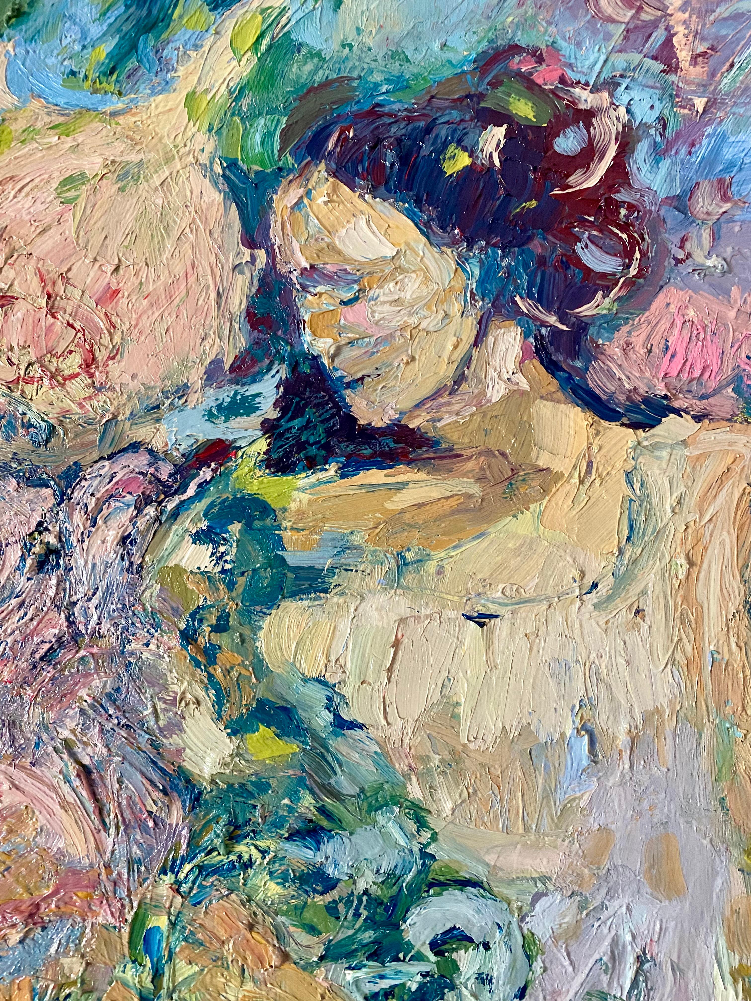 Sólo las mariposas vagan libres.  Pintura al óleo impresionista contemporánea - Painting Expresionismo abstracto de FRANCESCA OWEN 