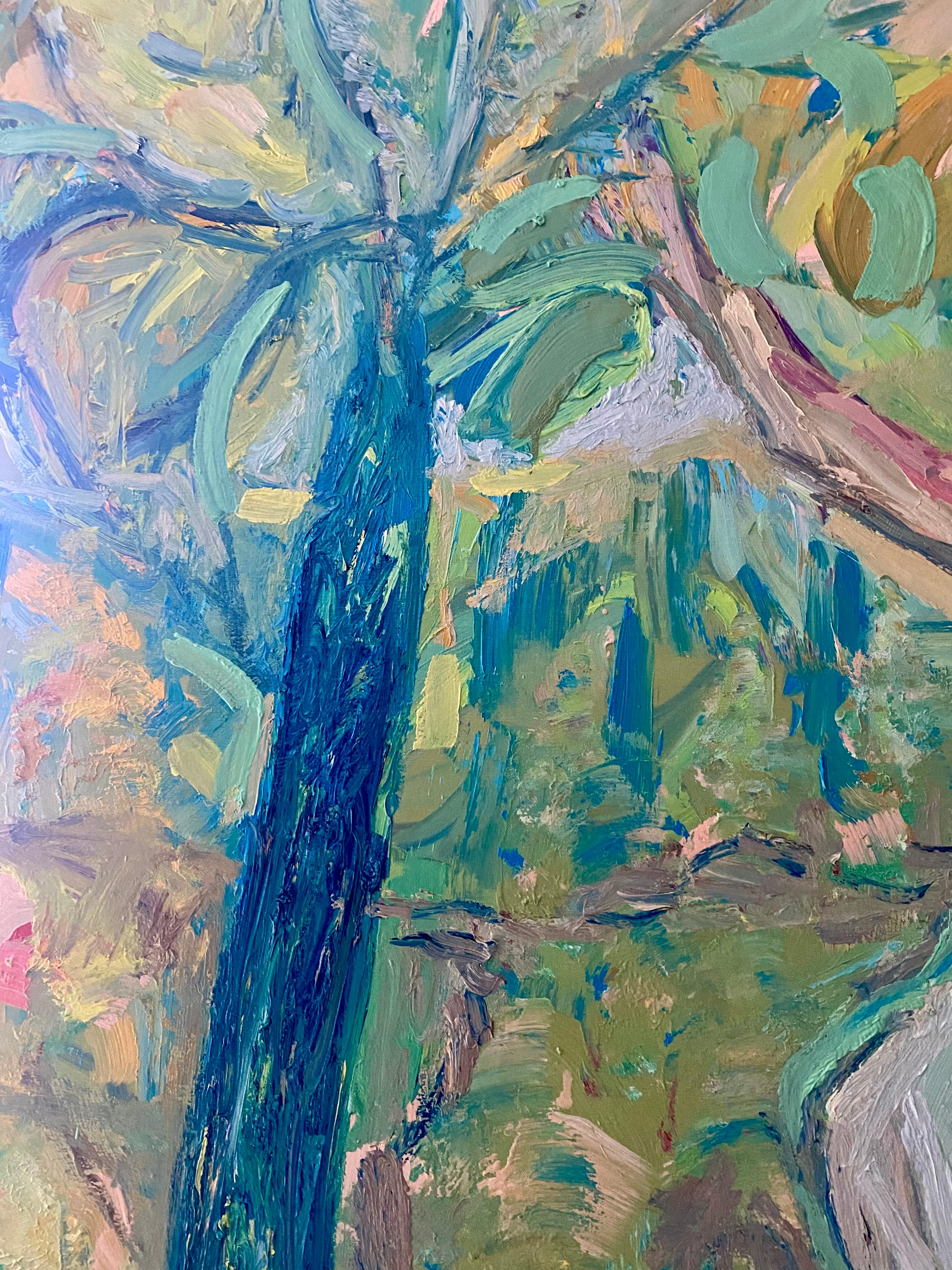 Playing In The Green Garden.  Contemporary Oil Painting For Sale 2