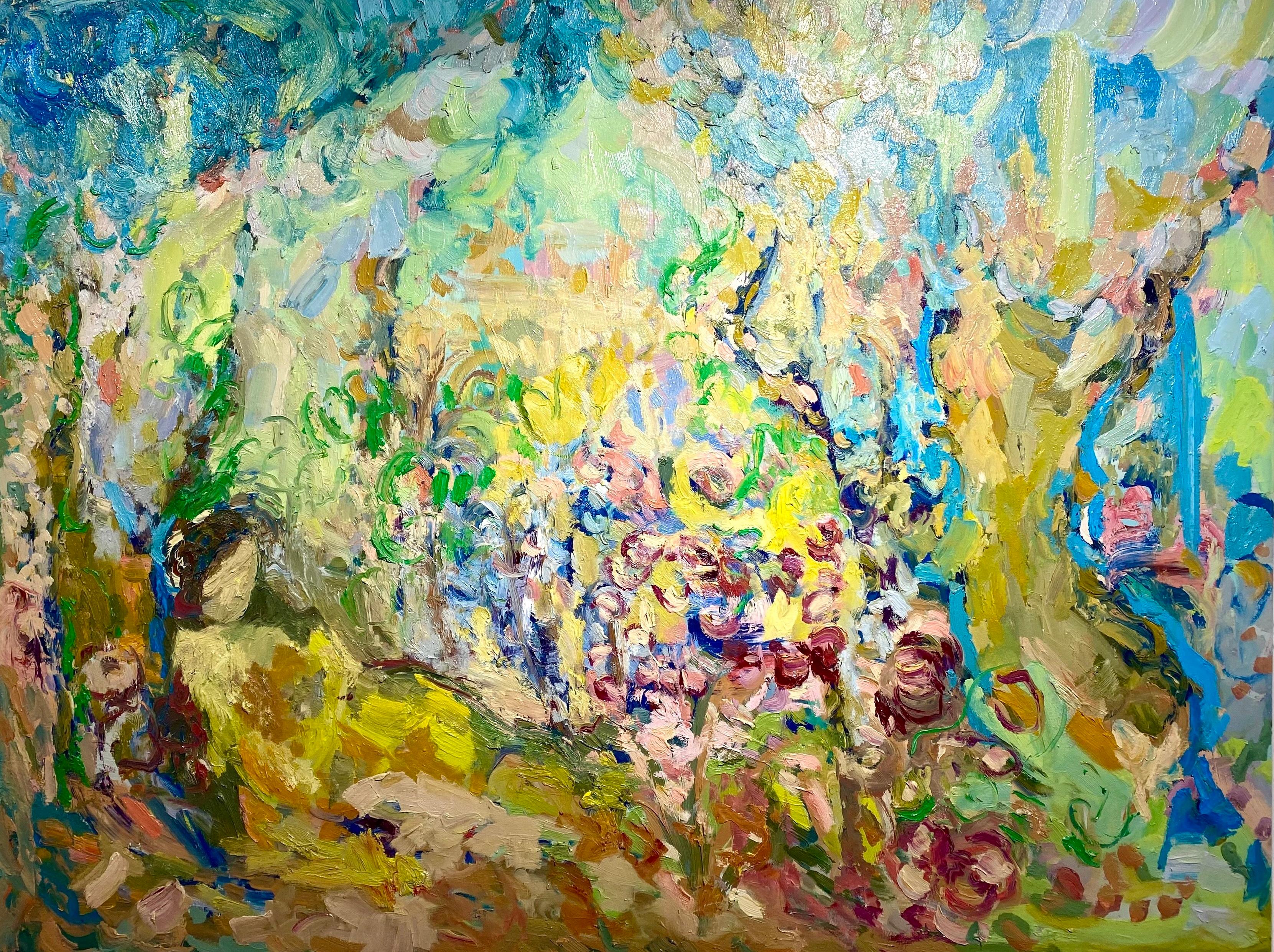 Resting In Your Garden - Impressionist Painting by FRANCESCA OWEN 
