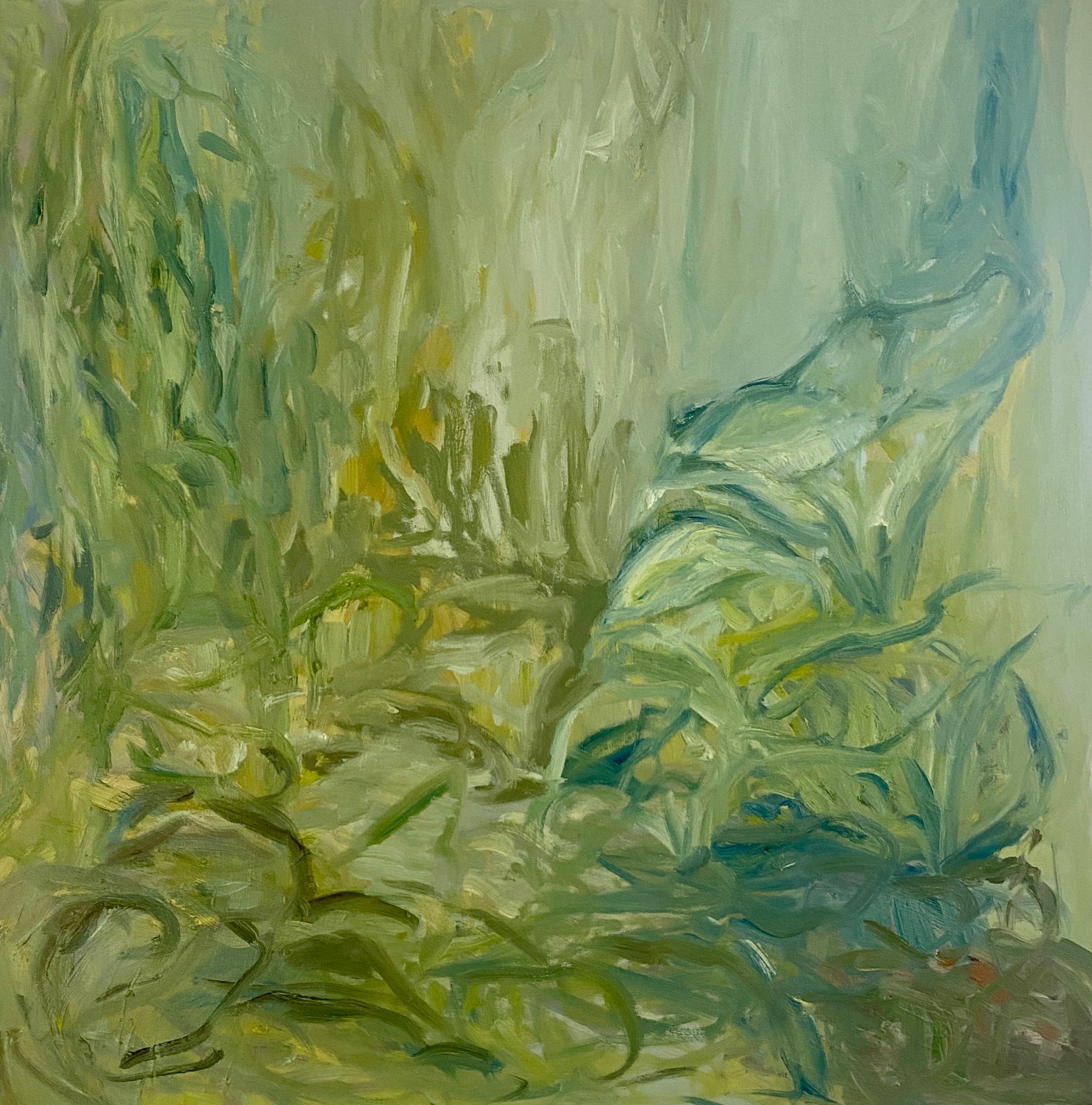FRANCESCA OWEN  Landscape Painting – Das Flow of Water. Zeitgenössisches abstrakt-expressionistisches Ölgemälde