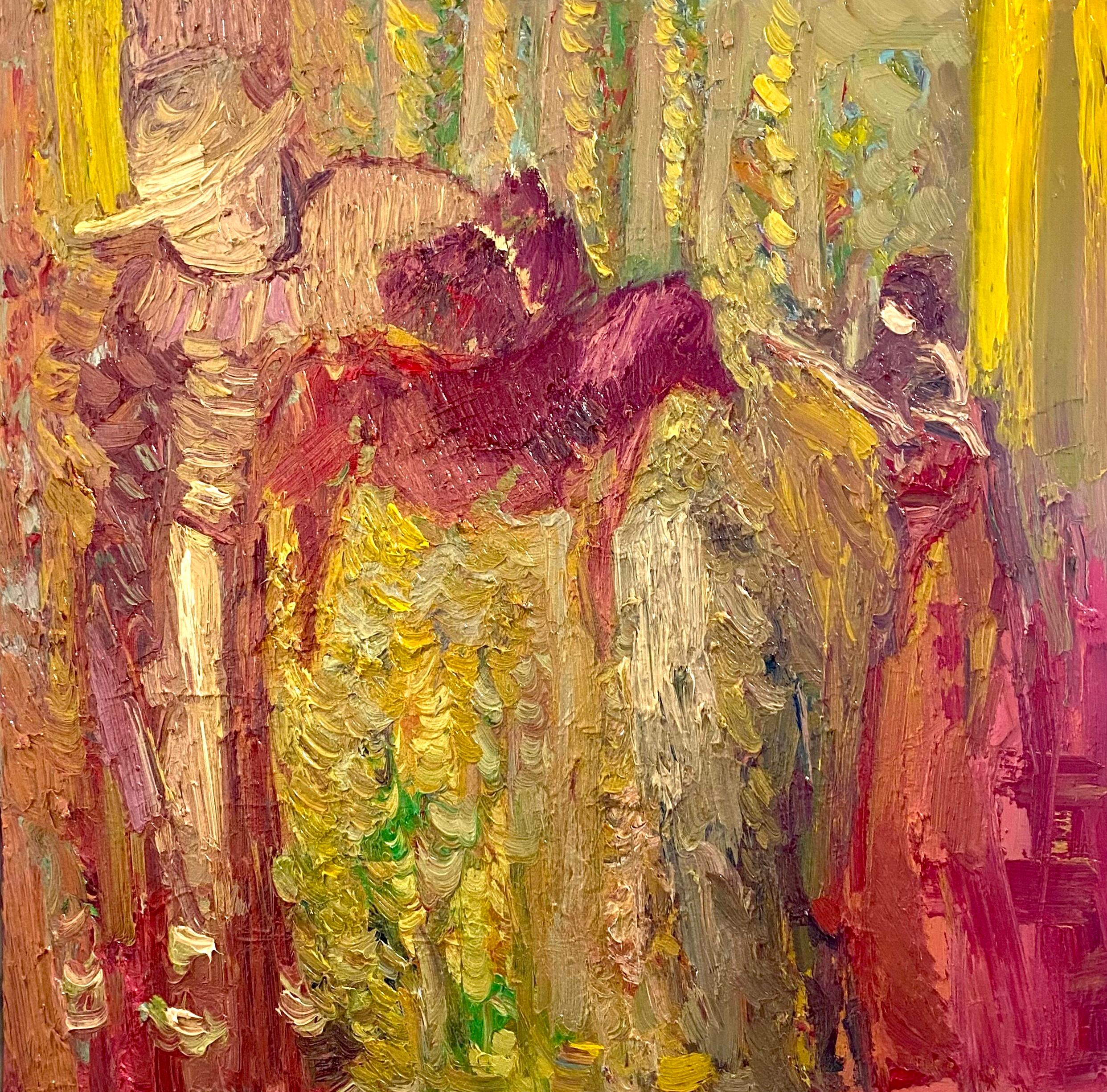 Il cavallo magico. Pittura ad olio figurativa contemporanea