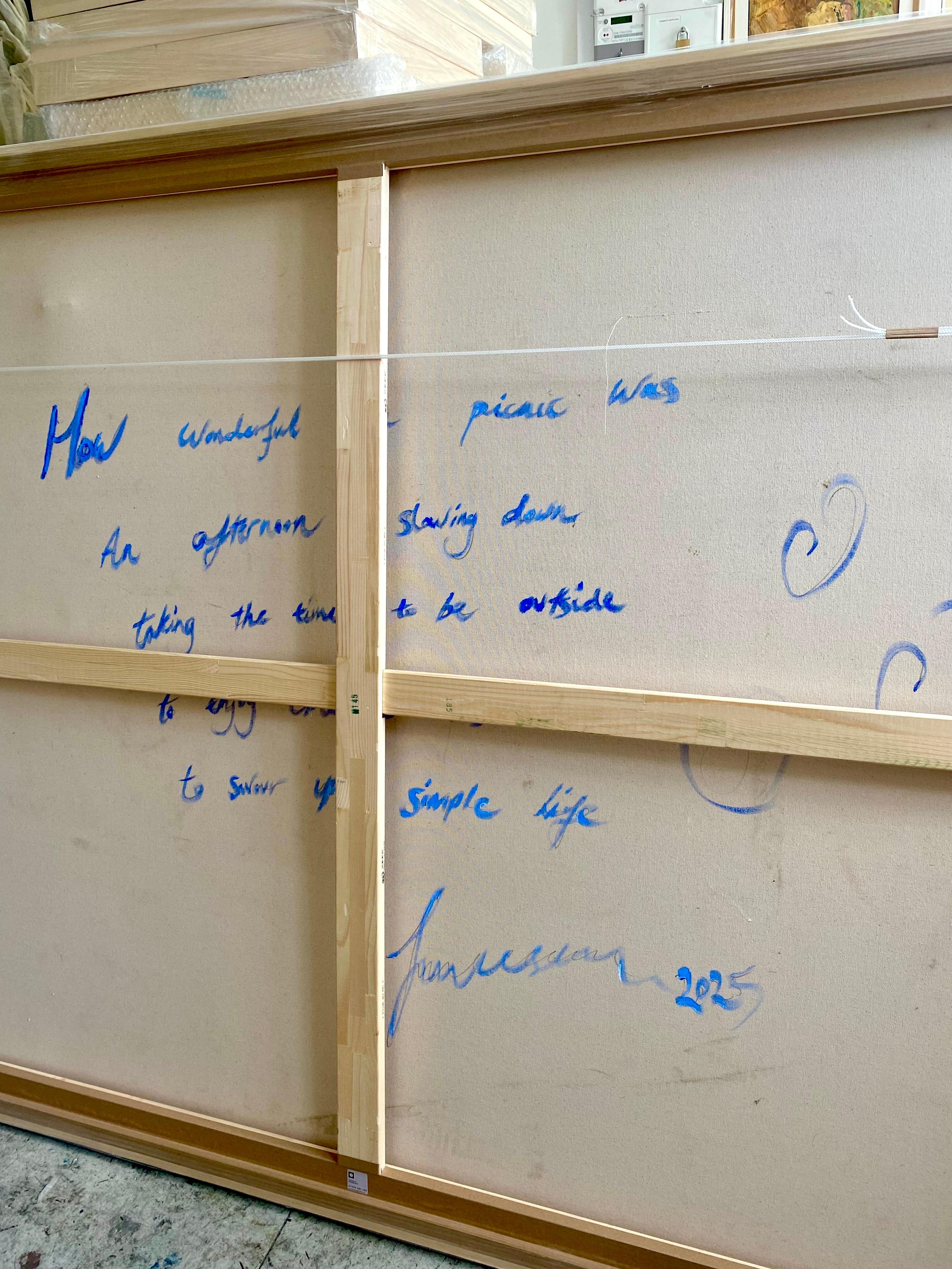 Das Picknick. Großes zeitgenössisches impressionistisches Ölgemälde – Painting von FRANCESCA OWEN 