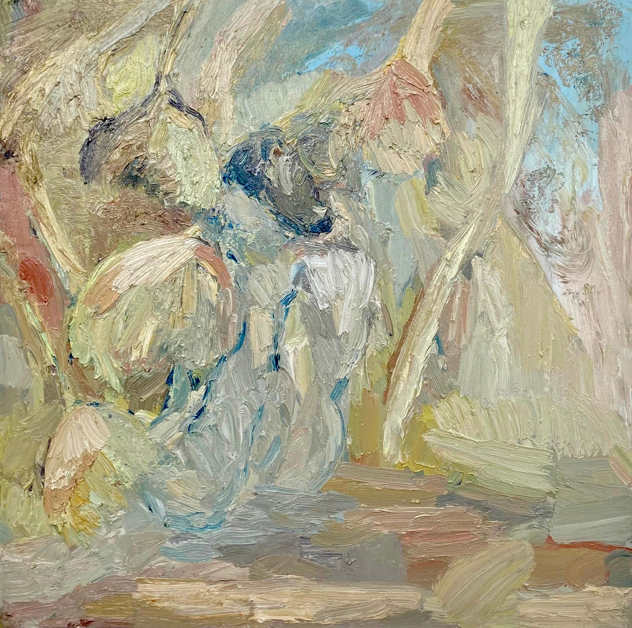 Das Potenzial der Schönheit. Zeitgenössisches expressionistisches Ölgemälde (Braun), Landscape Painting, von FRANCESCA OWEN 