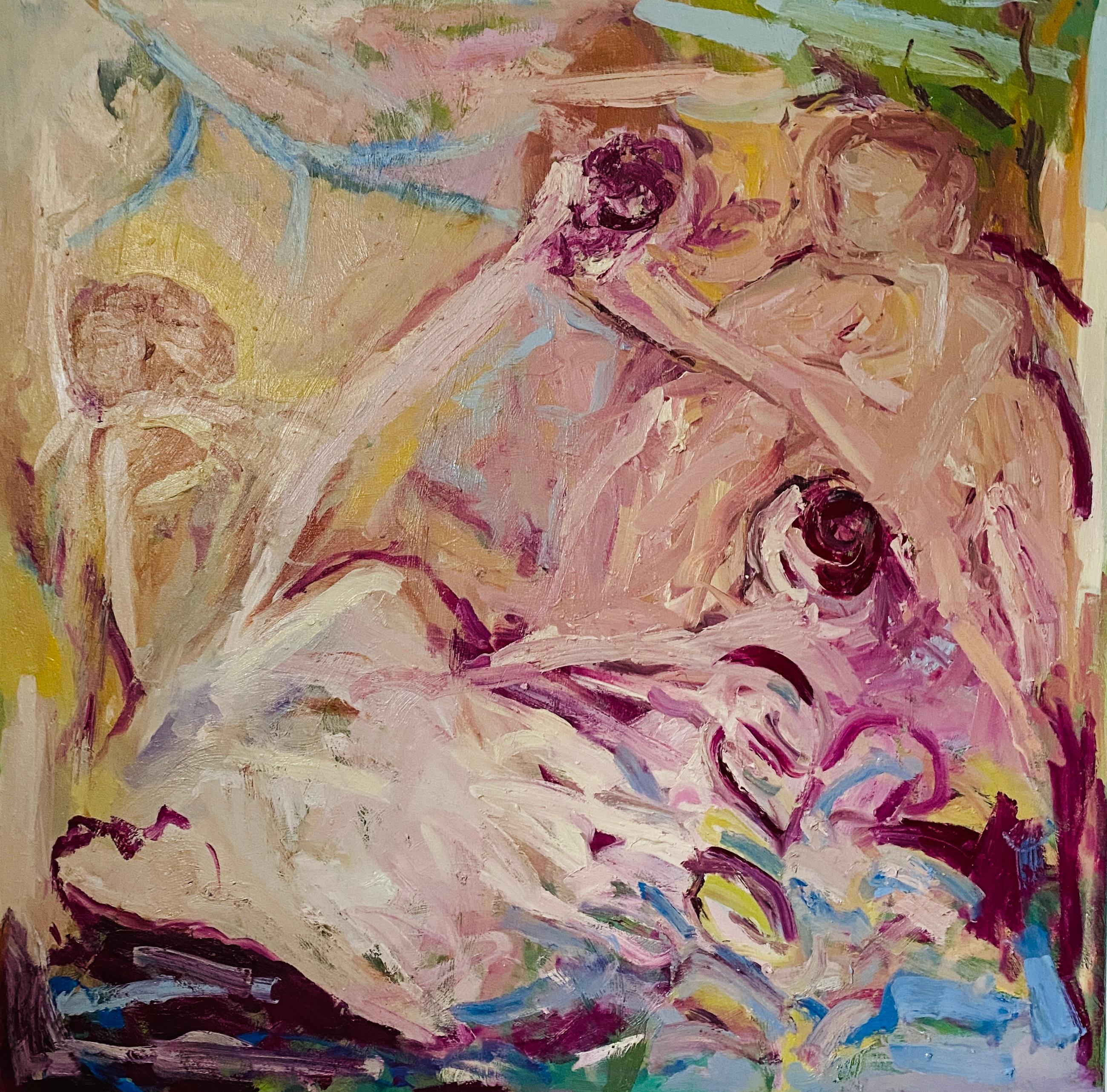 FRANCESCA OWEN  Figurative Painting - Venus In The Sunlight. Large Contemporary Expressionist Oil Painting
