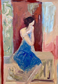 Visita il Sarto.  Pittura a olio contemporanea