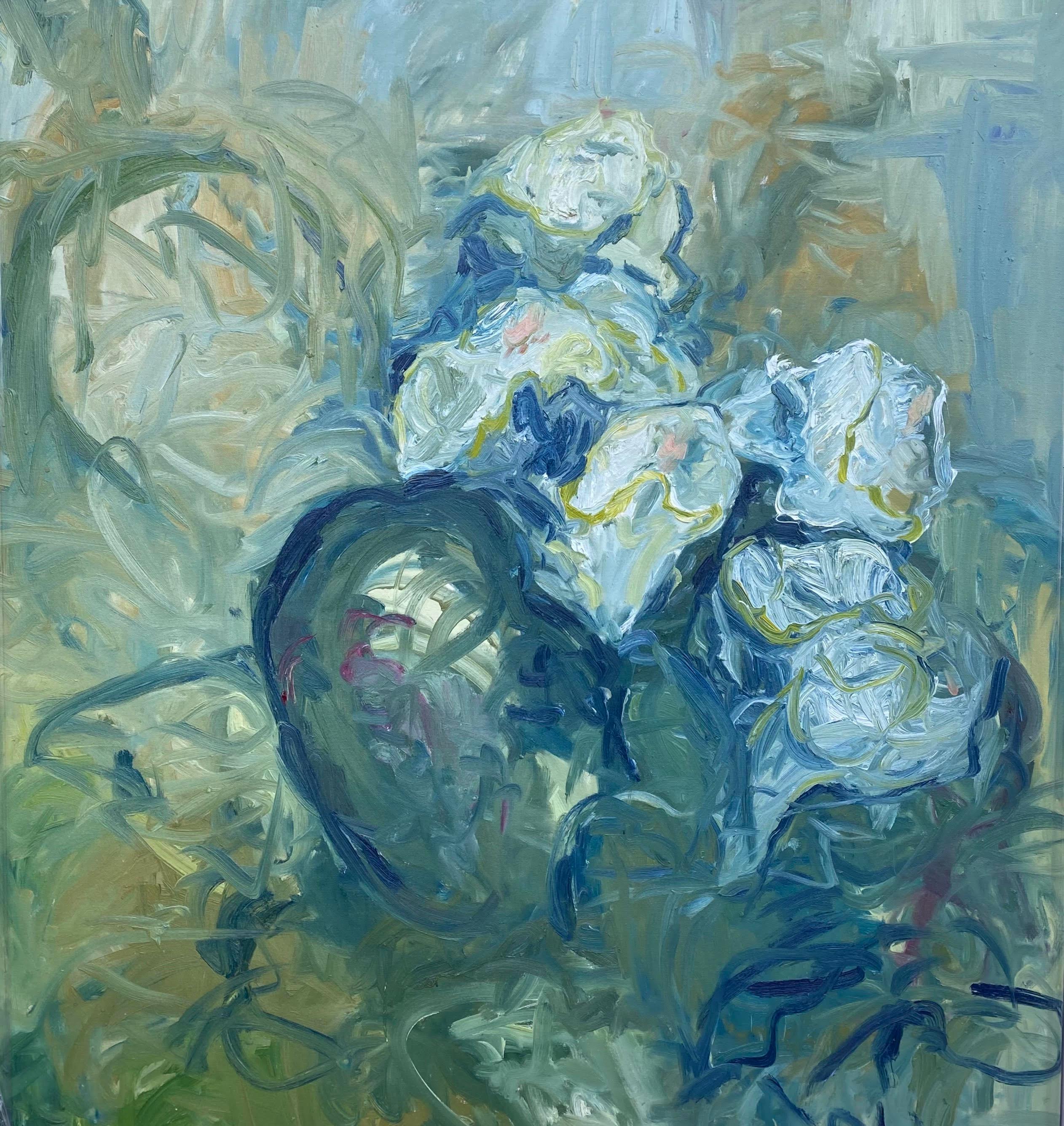 Landscape Painting de FRANCESCA OWEN  - Cuando florecen las flores. Pintura al óleo expresionista contemporánea