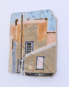 A House Grows (2021) Peinture en céramique émaillée, architecture, pastels, paysage urbain