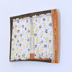 My Porch and My Pillow (2021) peinture en céramique émaillée, fenêtre, pastels, fleurs