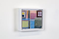 View From Pineapple Sunset (2021) Oil painting on panel, cityscape, pastels