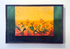 Vintage Vines by Francesca Reyes, Oil painting bright floral textured large