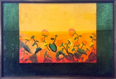 Vintage Vines by Francesca Reyes, Oil painting bright floral textured large