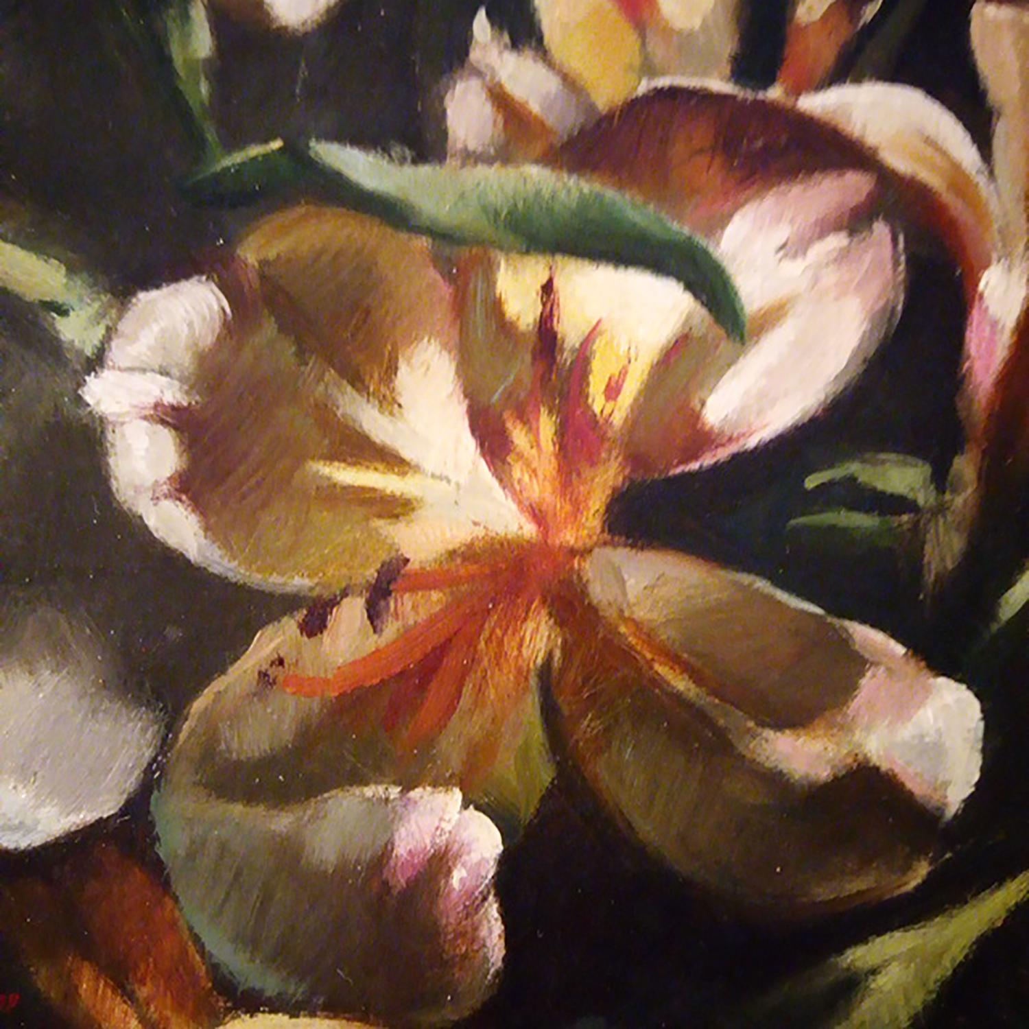 FLOWERS - Oil on canvas painting, Francesca Strino, Italy., 2005

