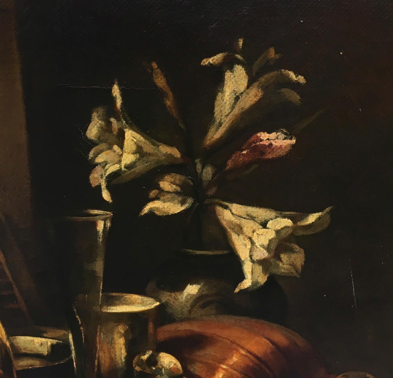 Stillleben – Francesca Strino, Italienisches Gemälde in Öl auf Leinwand im Angebot 3