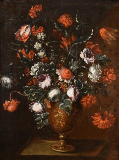 Flowers Still-life Volo 17th Century Paint Oil on canvas Old master Italt