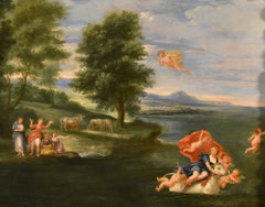 Rape Of Europa Albani Paint 17/18th Century Oil on table Old master Landscape