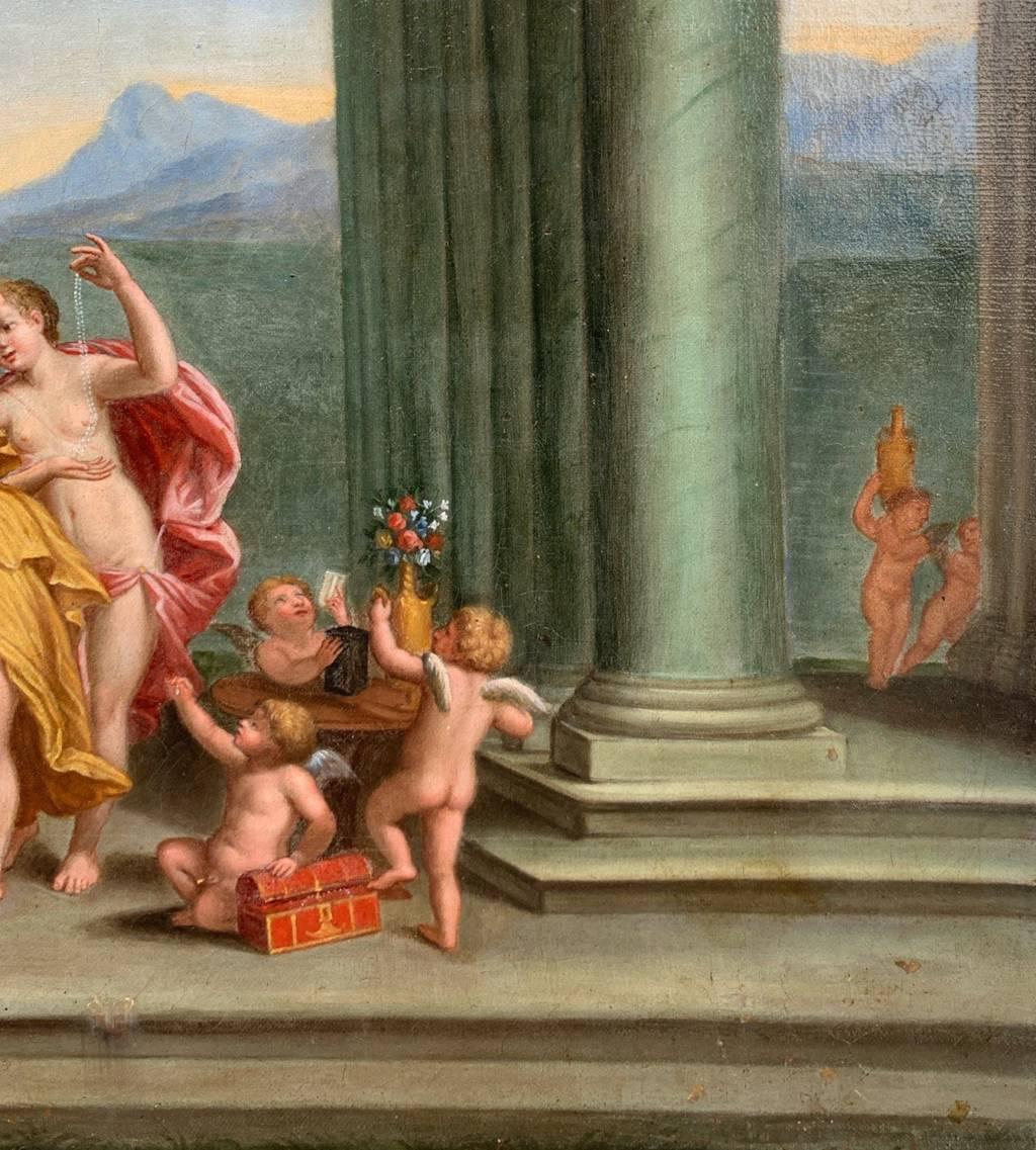 Bottega di Francesco Albani - Pittura di figura del XVIII secolo - Toilette di Venere - Italia 1