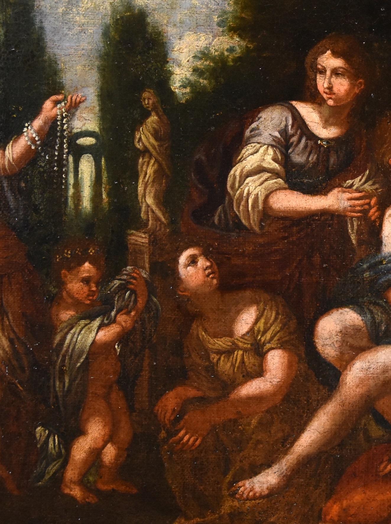 Toeletta Albani Mythological Paint Oil on canvas 17th Century Old master Italy For Sale 7