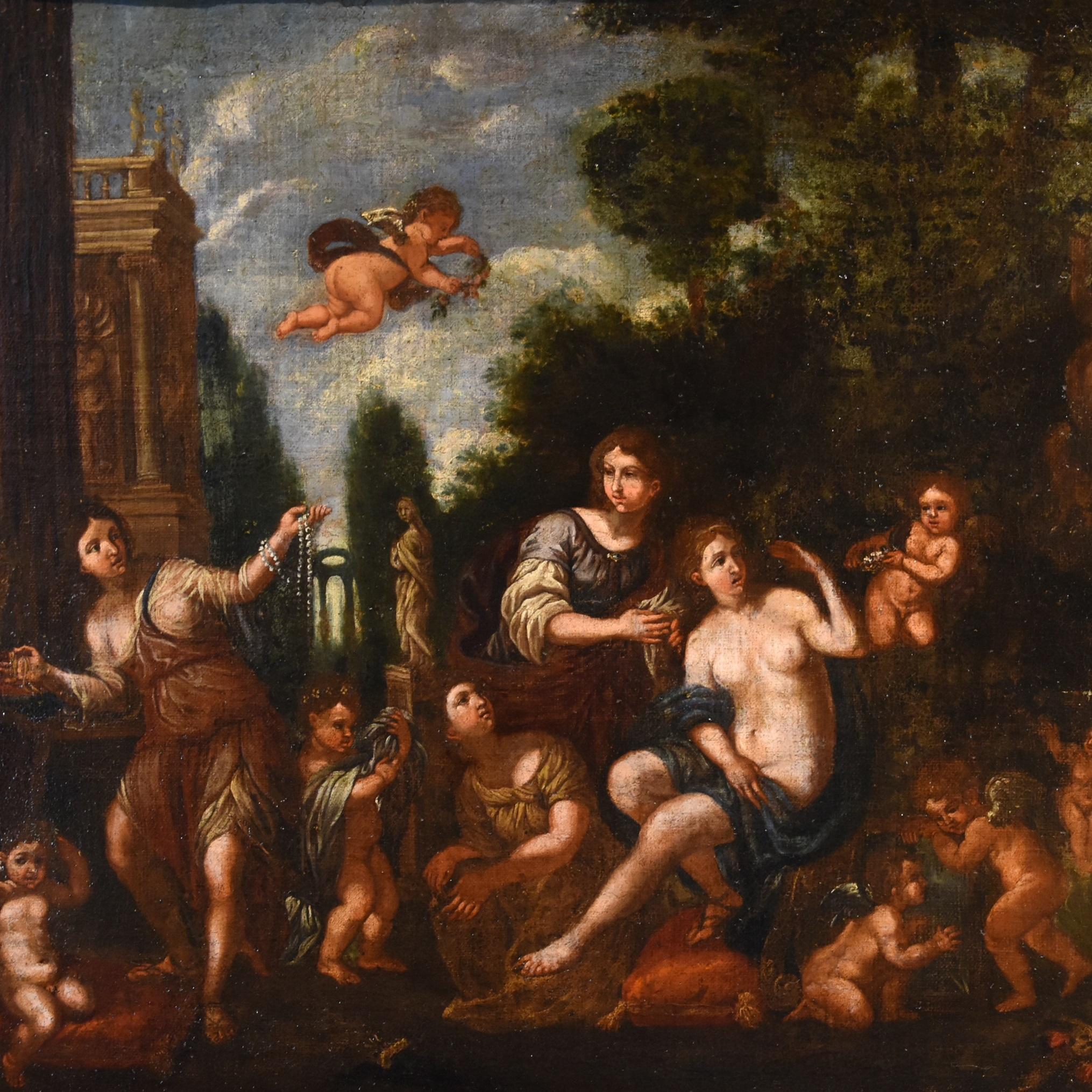 Toeletta Albani, mythologische Malerei, Öl auf Leinwand, 17. Jahrhundert, Alter Meister, Italien im Angebot 1