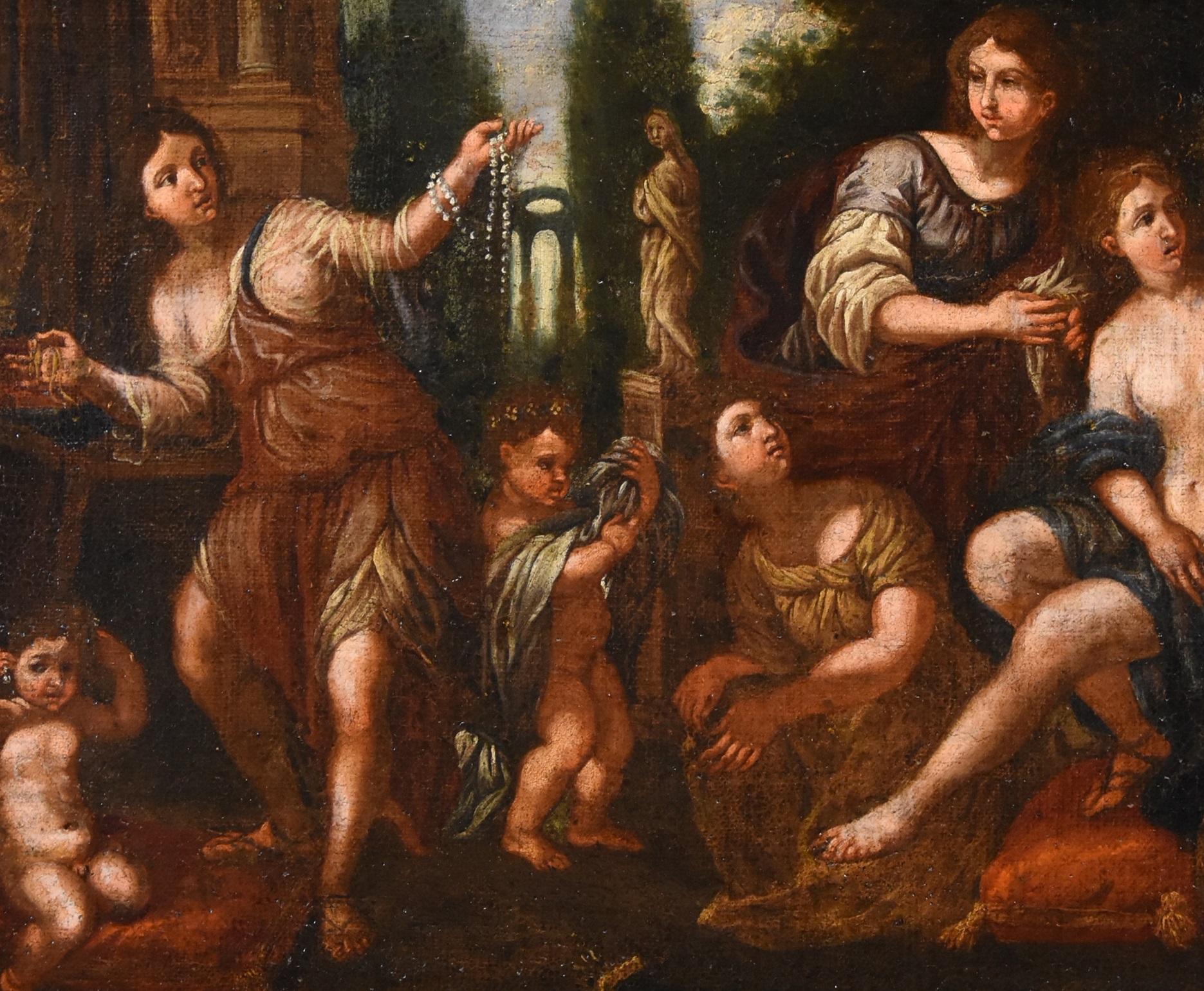 Toeletta Albani Mythological Paint Oil on canvas 17th Century Old master Italy For Sale 2