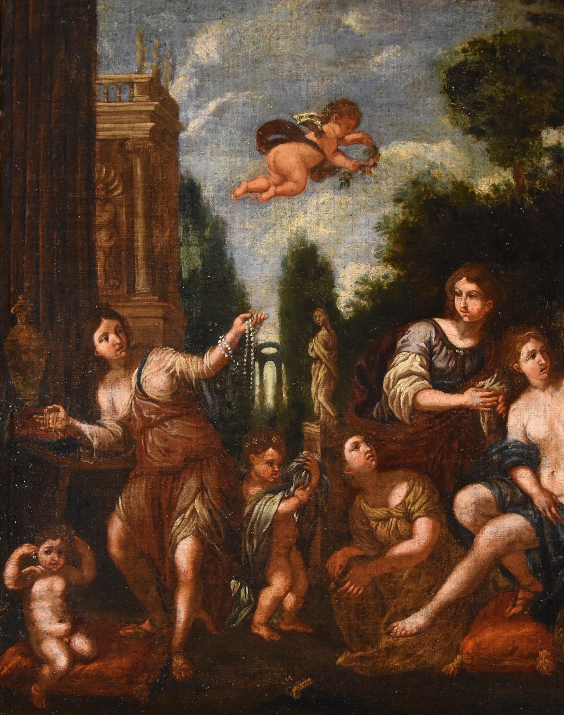 Toeletta Albani, mythologische Malerei, Öl auf Leinwand, 17. Jahrhundert, Alter Meister, Italien im Angebot 4