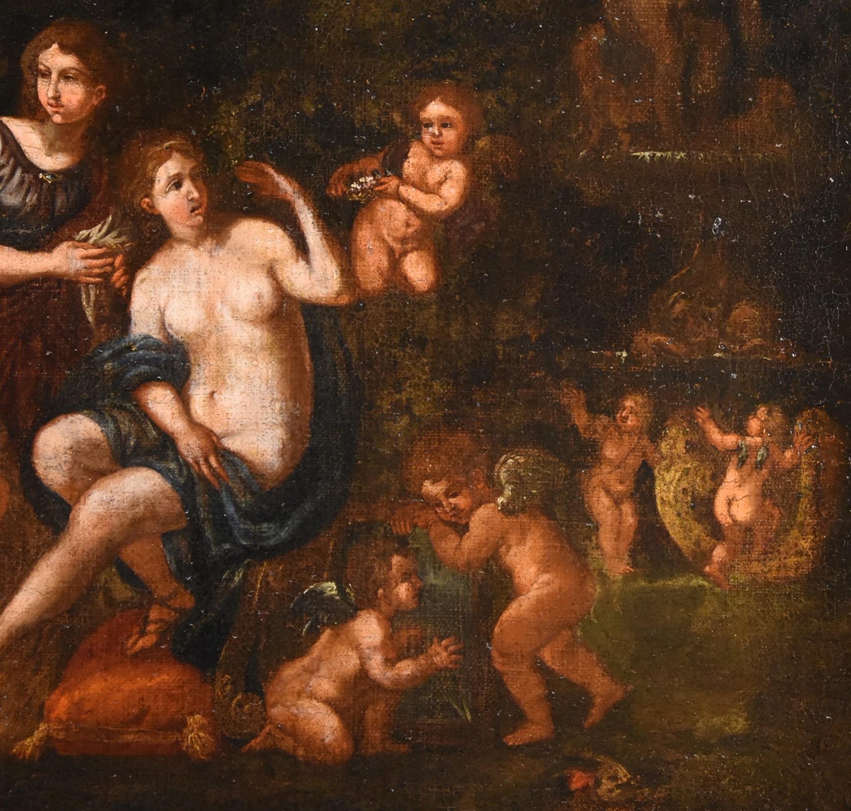 Toeletta Albani, mythologische Malerei, Öl auf Leinwand, 17. Jahrhundert, Alter Meister, Italien im Angebot 5
