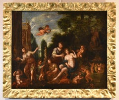 Toeletta Albani, peinture mythologique huile sur toile 17ème siècle maître ancien Italie