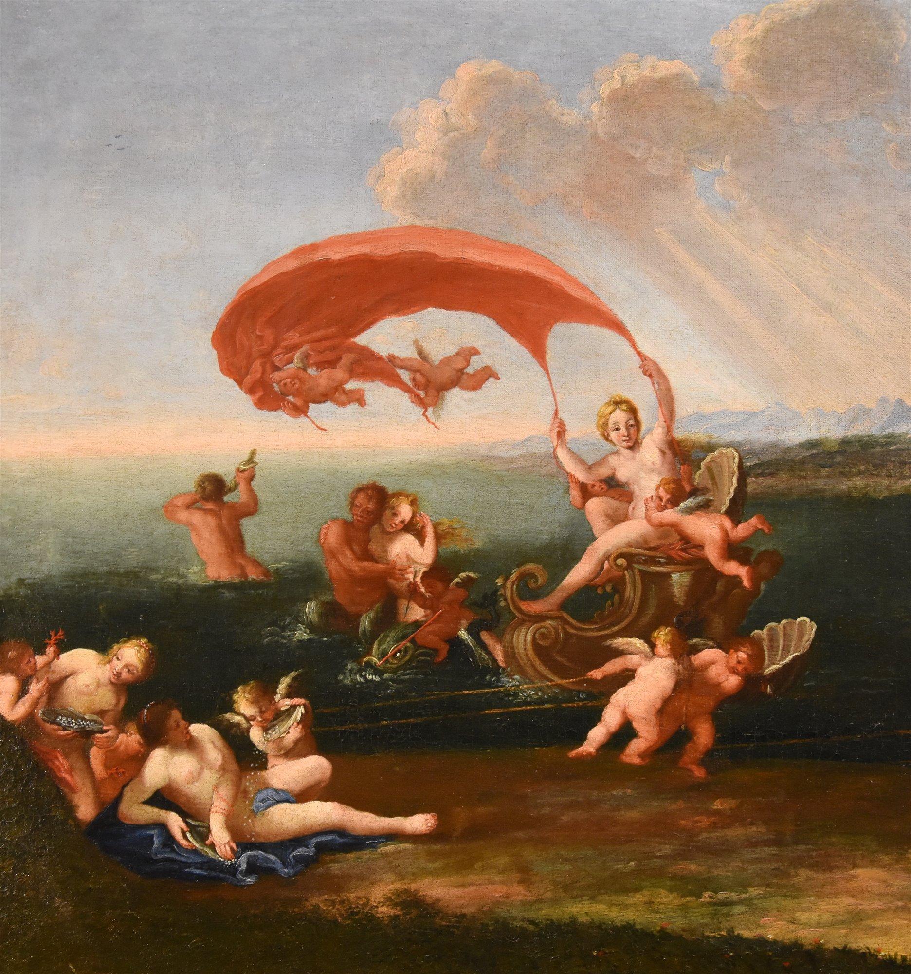 Francesco Albani (Bologna 1578 - 1660) Circle of
The Triumph of the Galatea Nymph (or Allegory of Water)
from Ovid, Metamorphoses, book XIII

Oil on canvas (53 x 72 cm. - in frame 62 x 82 cm.)

The proposed beautiful painting depicting The Triumph