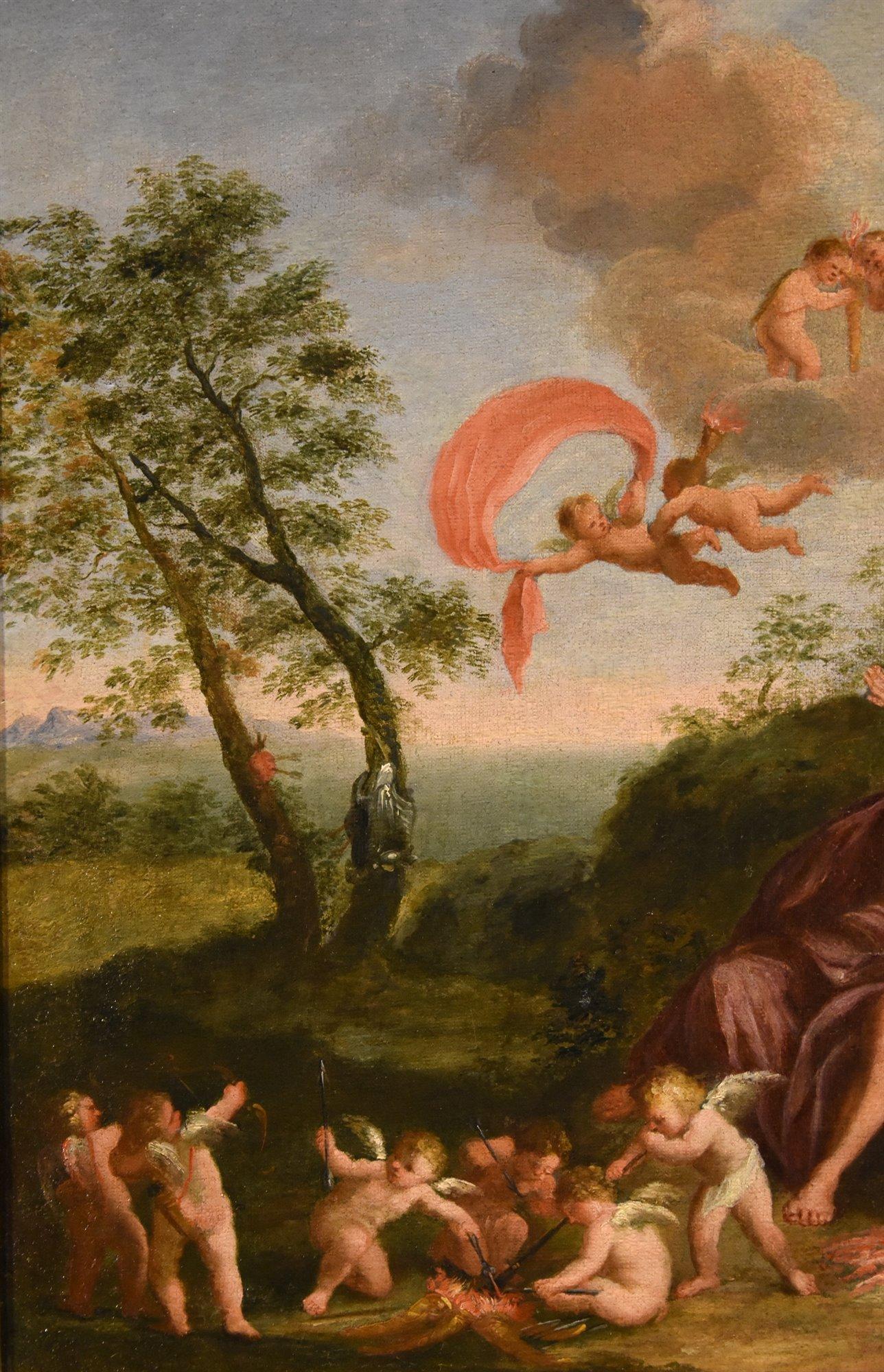 Mars Venus Albani, Gemälde, Öl auf Leinwand, 17. Jahrhundert, altmeister, mythologische im Angebot 4