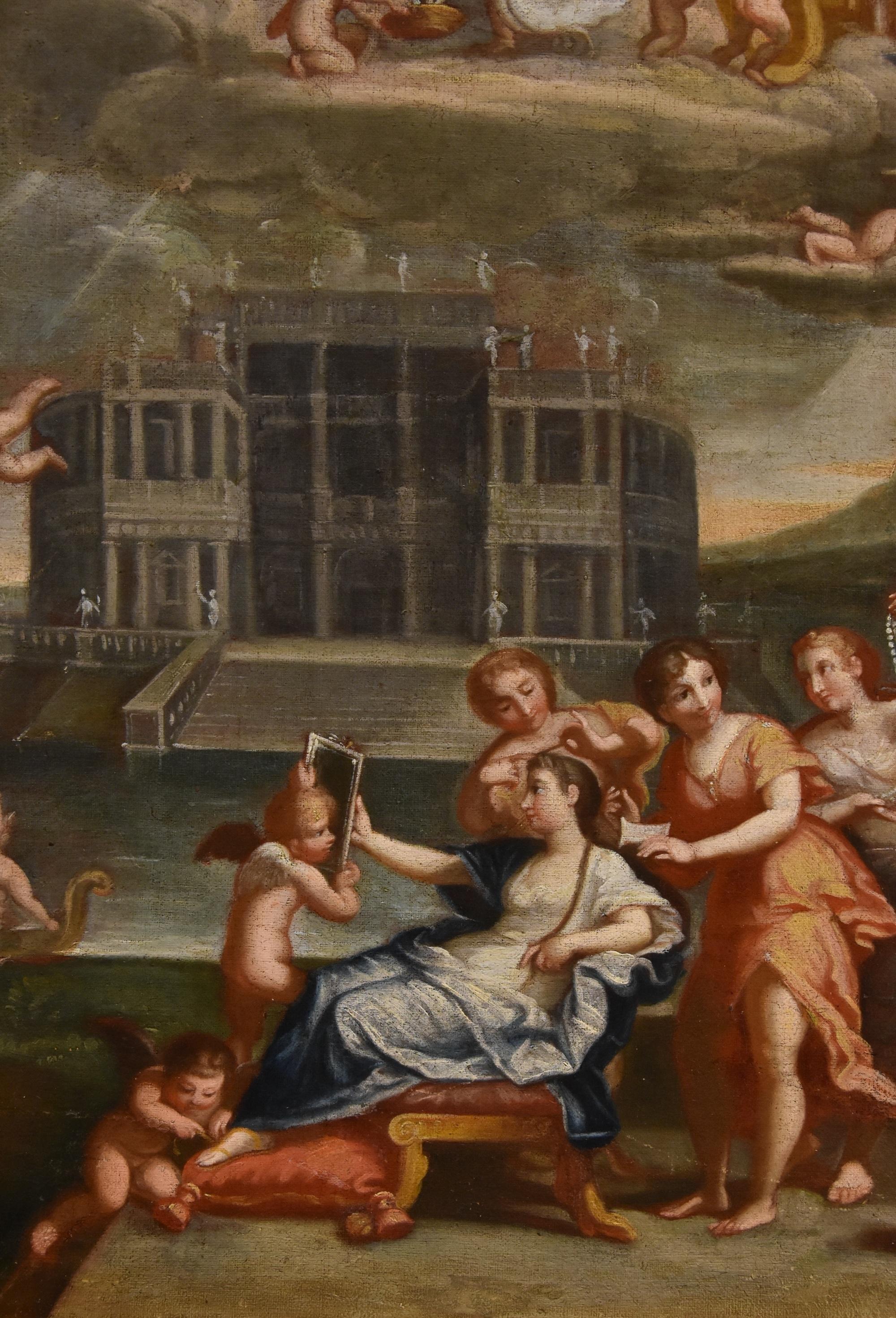 Toilette Vénus Albani Mythologique 17/18ème Siècle Peinture Huile sur toile Vieux maître en vente 7