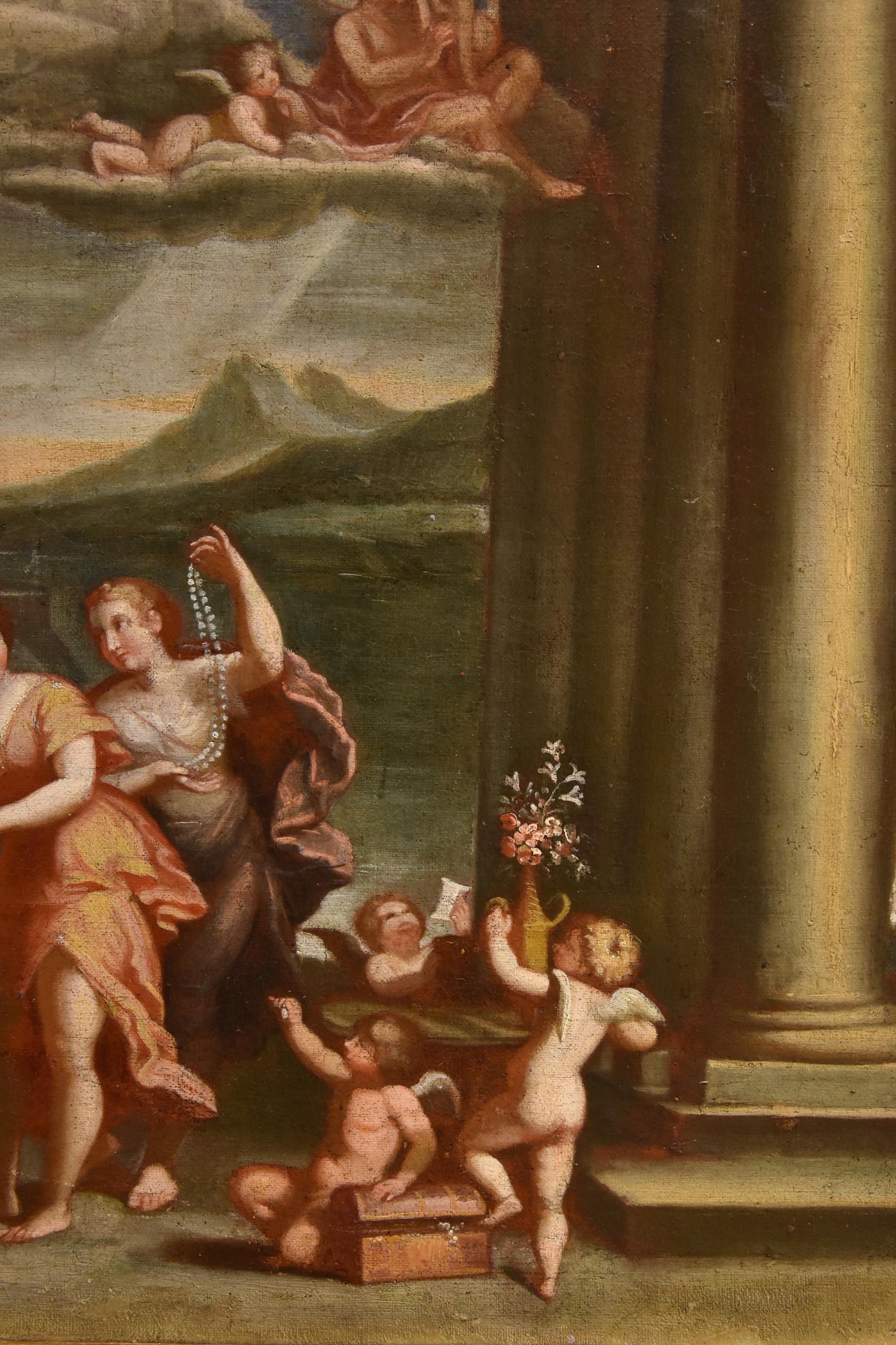 Toilette Vénus Albani Mythologique 17/18ème Siècle Peinture Huile sur toile Vieux maître en vente 8
