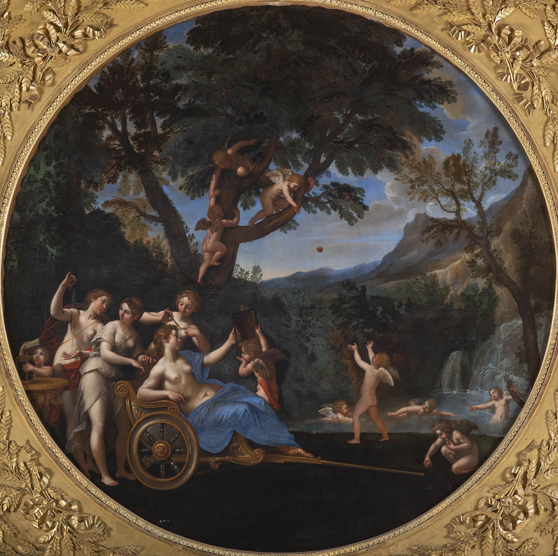 Toilette Vénus Albani Mythologique 17/18ème Siècle Peinture Huile sur toile Vieux maître en vente 13