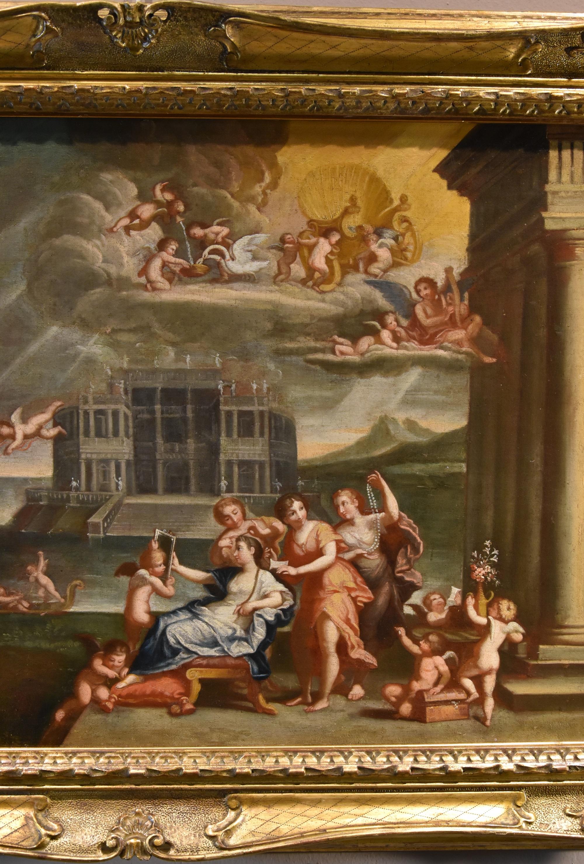 Toilette Vénus Albani Mythologique 17/18ème Siècle Peinture Huile sur toile Vieux maître en vente 1