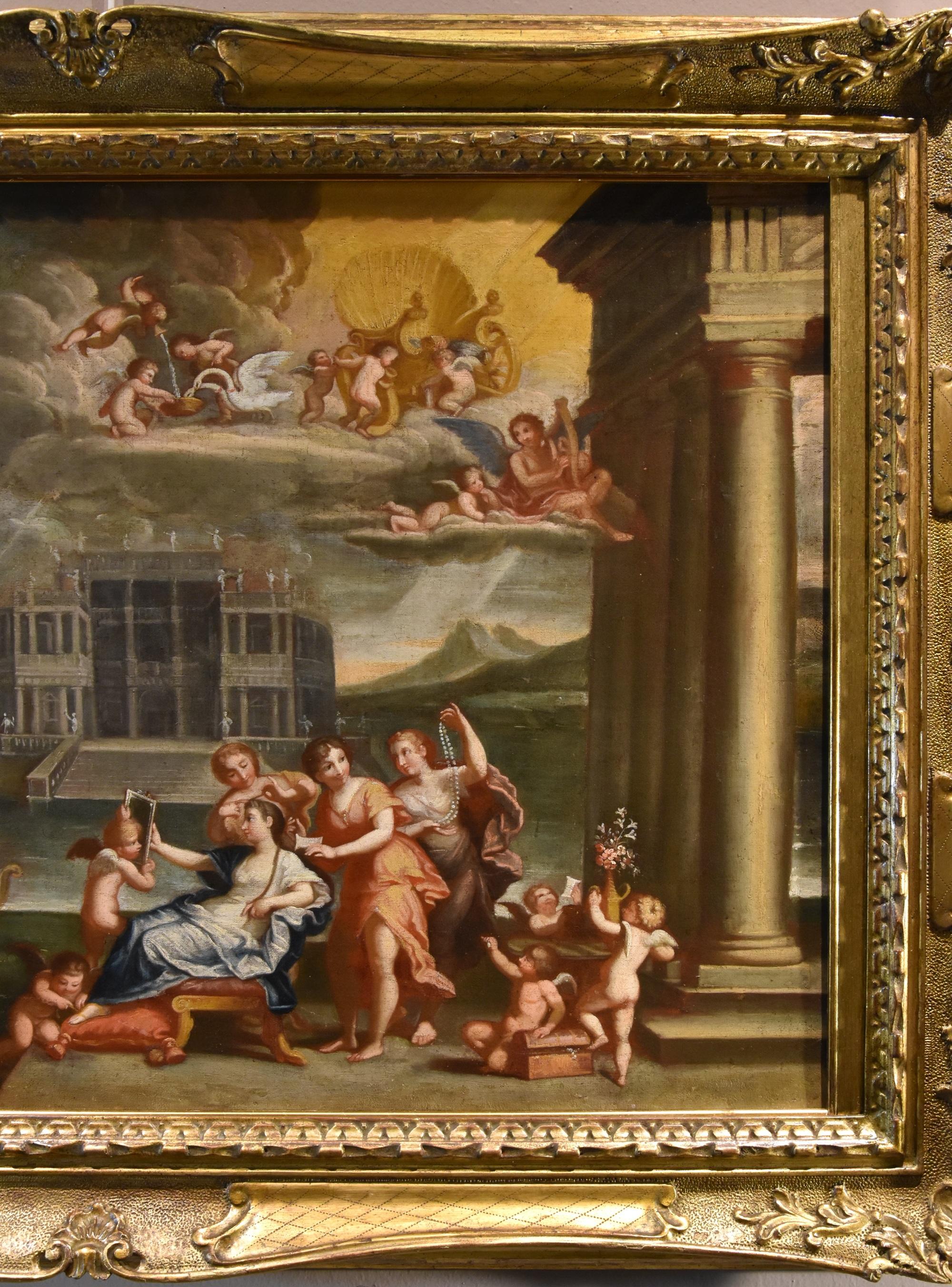 Toilette Vénus Albani Mythologique 17/18ème Siècle Peinture Huile sur toile Vieux maître en vente 3