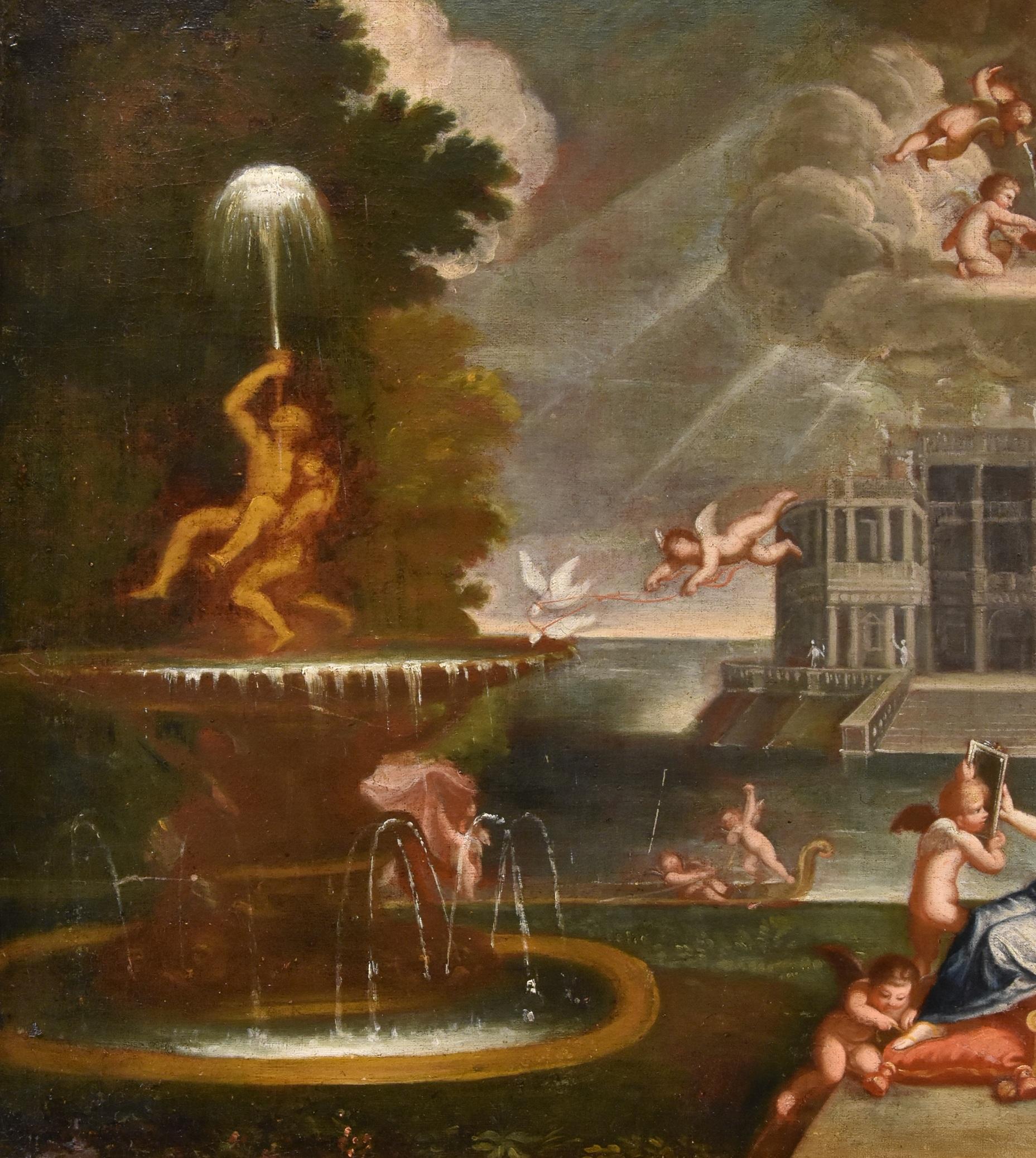 Toilette Vénus Albani Mythologique 17/18ème Siècle Peinture Huile sur toile Vieux maître en vente 4