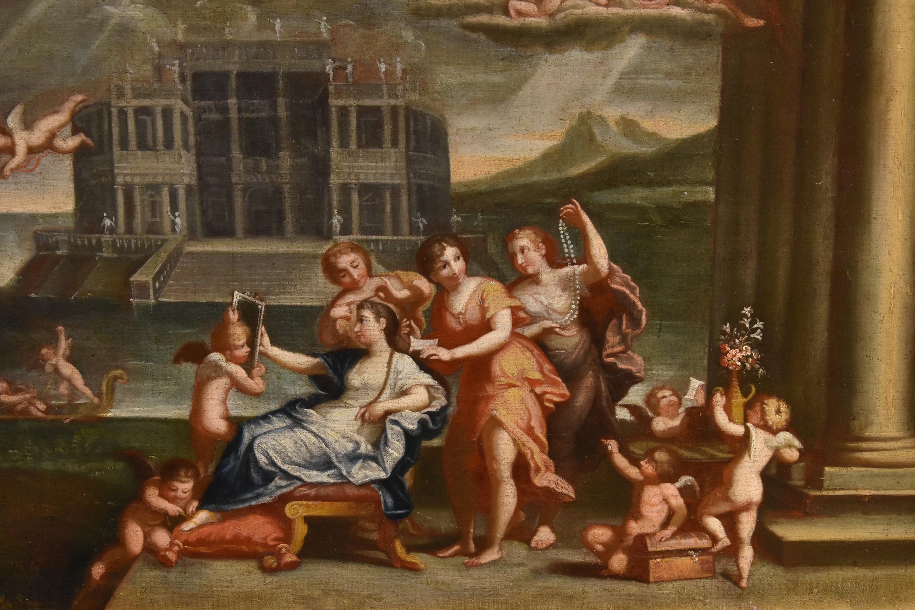 Toilette Vénus Albani Mythologique 17/18ème Siècle Peinture Huile sur toile Vieux maître en vente 6