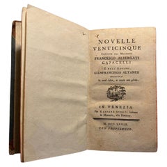 Francesco Albergati Capecelatro - Novelle Veneziane, Venice 1779