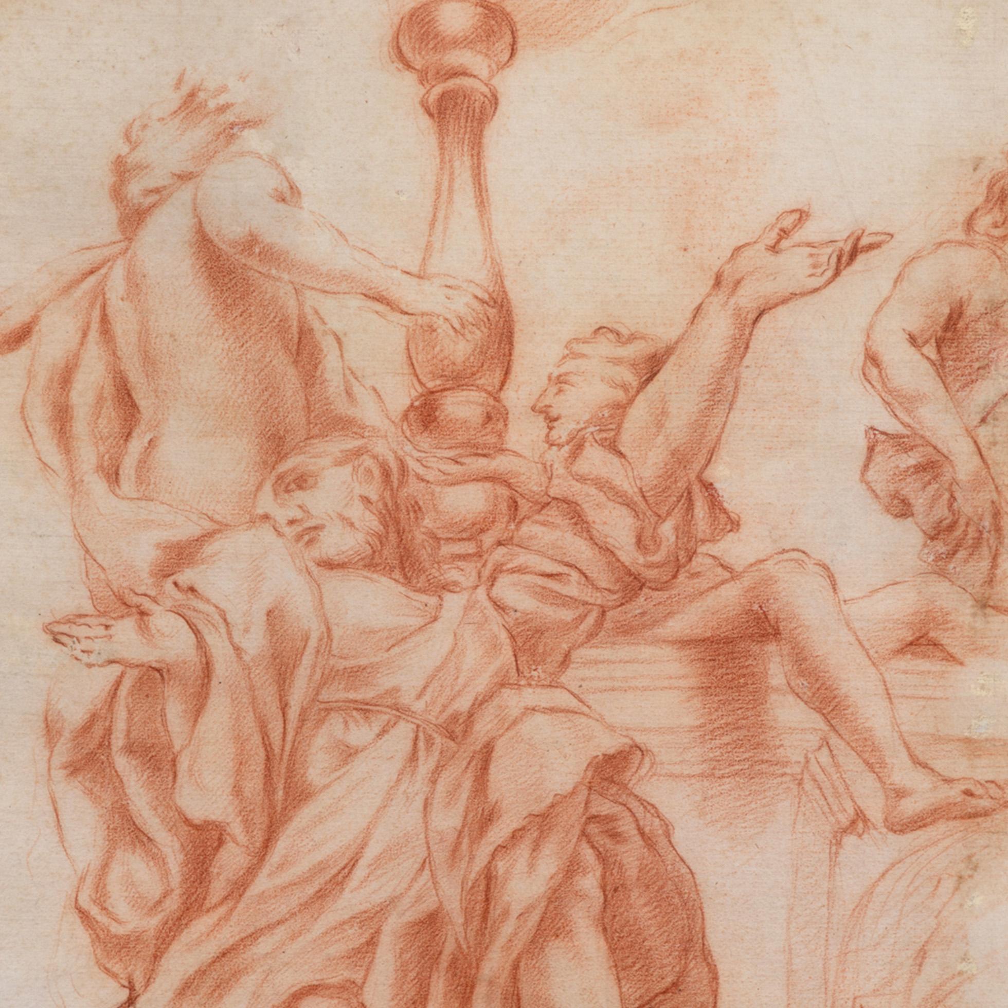 Portuguese Francesco Bartolozzi (1727–1815) — Red Chalk Drawing, 18th Century For Sale