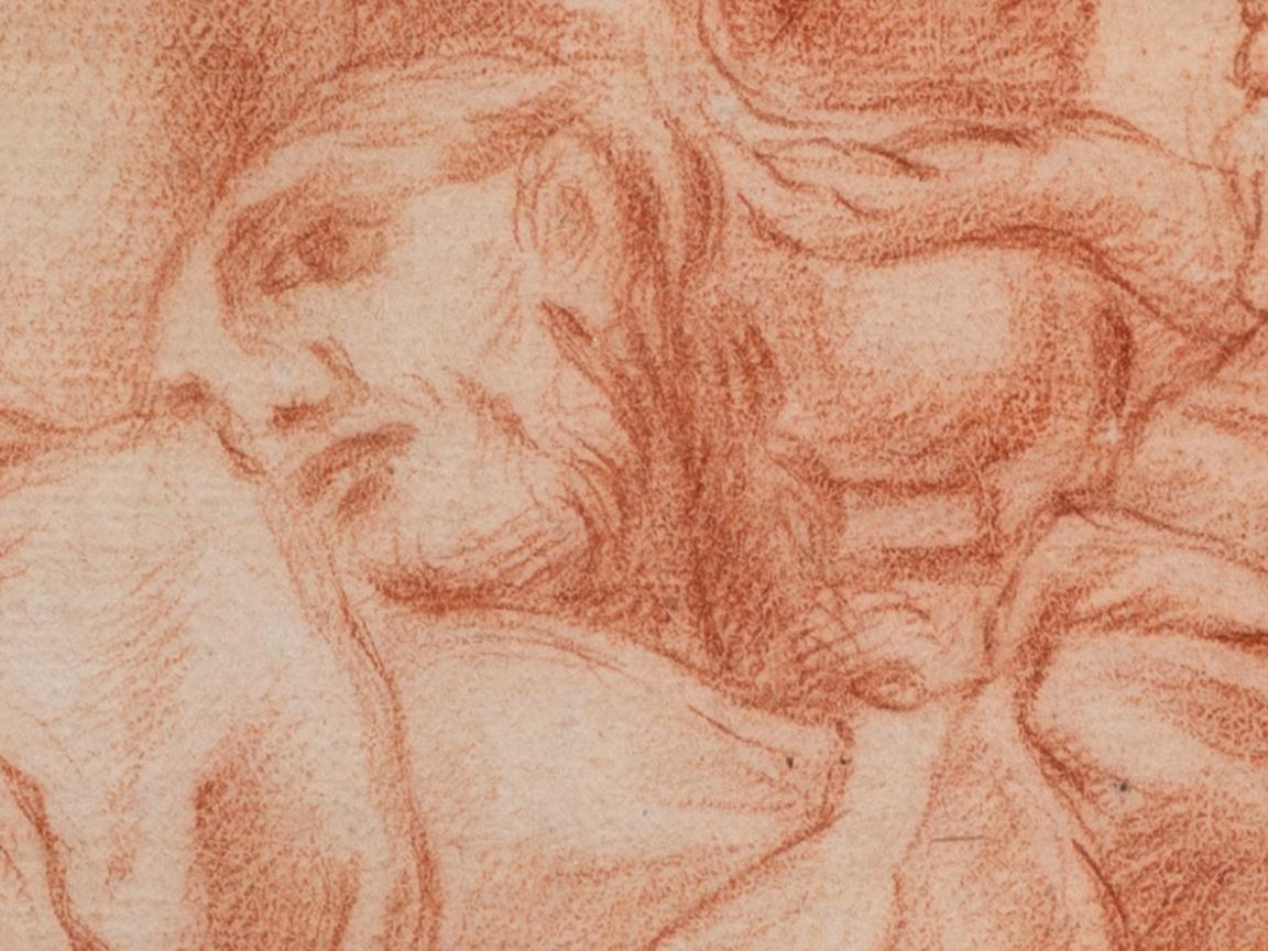 Paper Francesco Bartolozzi (1727–1815) — Red Chalk Drawing, 18th Century For Sale