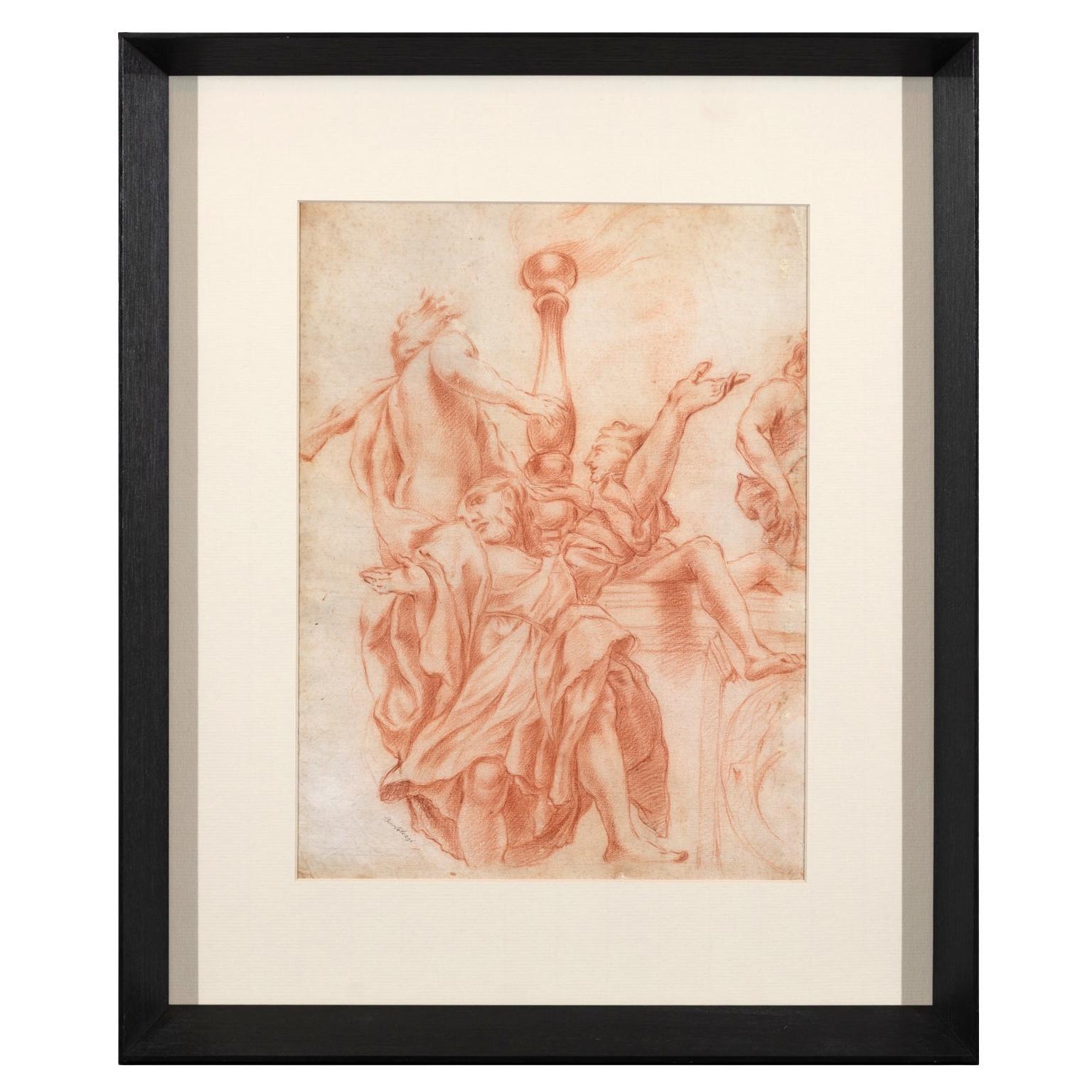 Francesco Bartolozzi (1727–1815) — Red Chalk Drawing, 18th Century For Sale