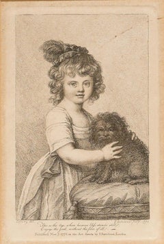 Francesco Bartolozzi RA (1727-1815) - Gravure de 1778, Portrait d'Harriet Eyre