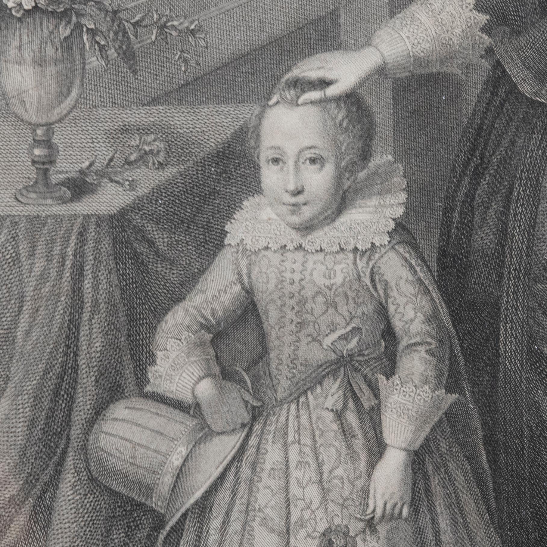 Francesco Bartolozzi RA (1727â€“1815) -Engraving, Mary Queen of Scots and James 3