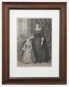 Francesco Bartolozzi RA (1727â€“1815) -Engraving, Mary Queen of Scots and James