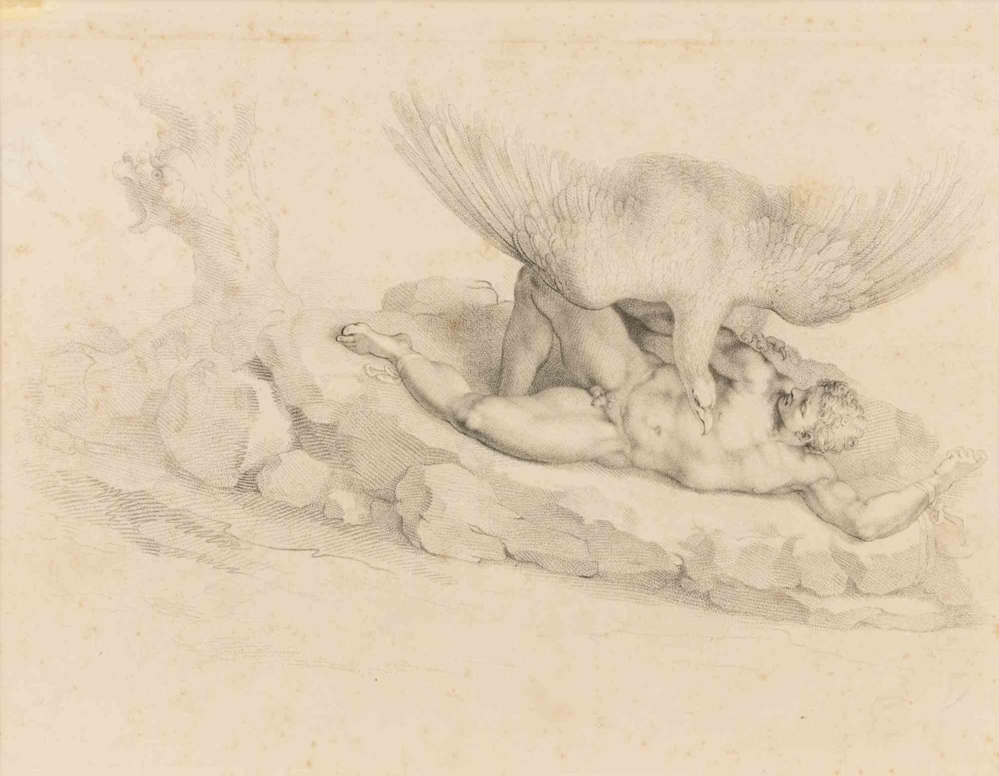 Prometheus and the Vulture - Etching by F. Bartolozzi - 1795