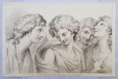 Set of Two Engravings after Cipriani "Four Muses" & "Father and Two Daughters"