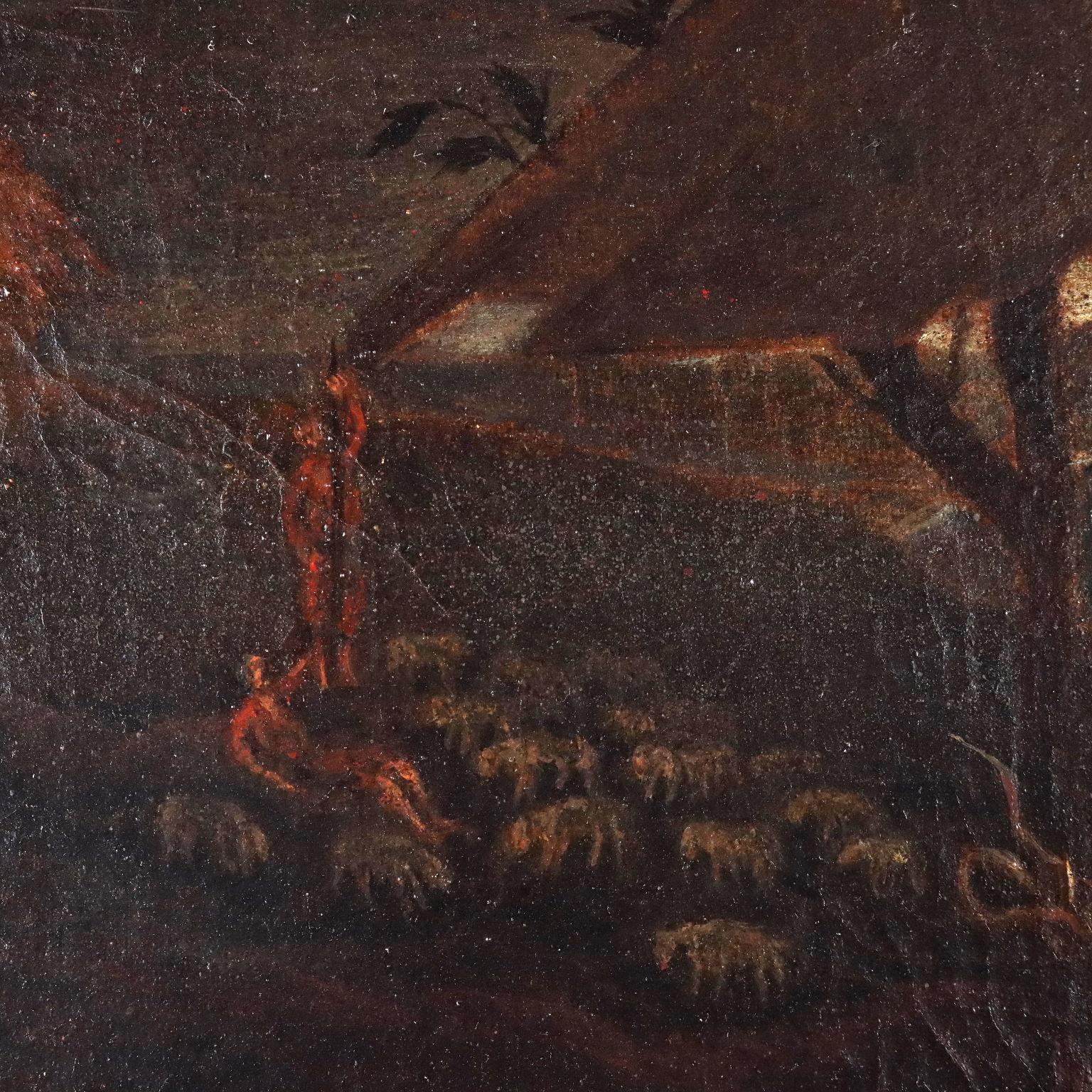 Painting from the workshop of Francesco Bassano  Nativity second half of the 500's For Sale 9