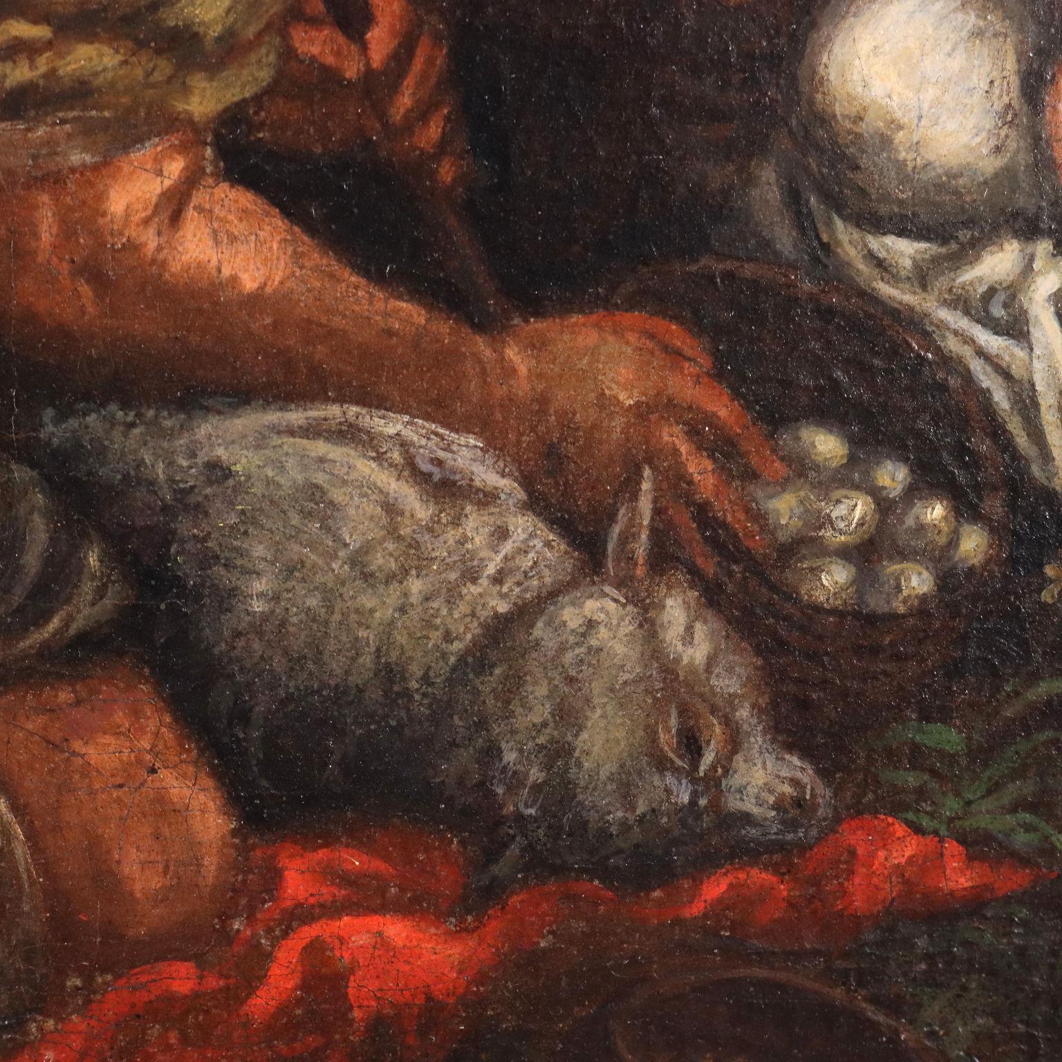 Painting from the workshop of Francesco Bassano  Nativity second half of the 500's For Sale 5