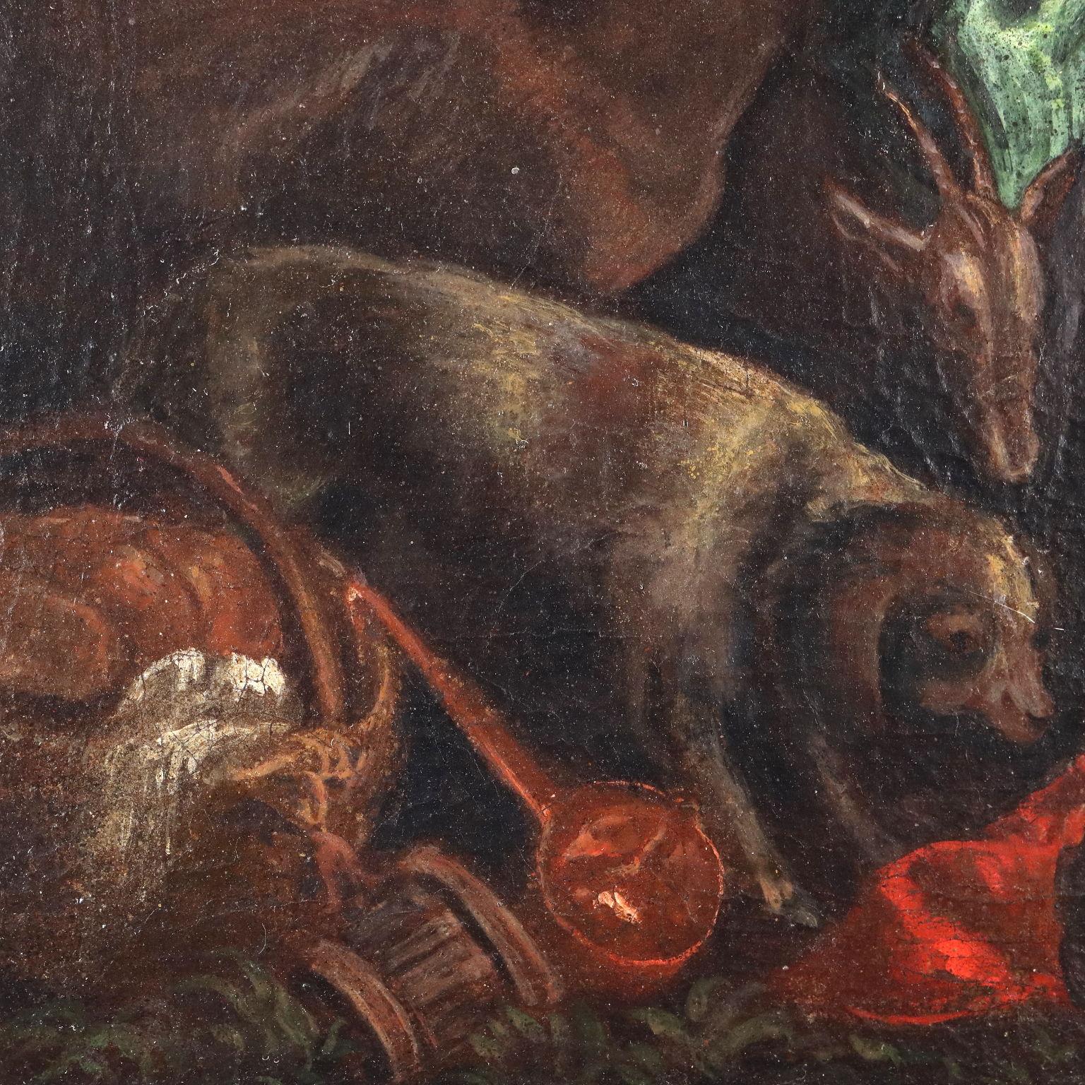 Painting from the workshop of Francesco Bassano  Nativity second half of the 500's For Sale 8